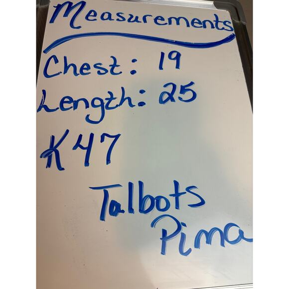 Talbot's Ruffle Tank Soft Pima Cotton Petite Medium Blue - Picture 7 of 7